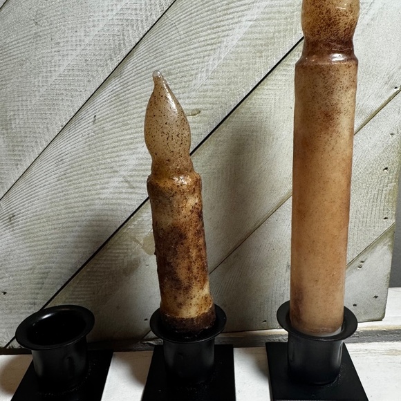 Metal Candle Holder Holds Taper Candles Battery/ Other - Picture 3 of 3